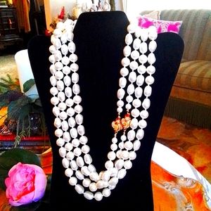 Set 2 / Vintage TALBOTS 48" STRANDS OF FAUX PEARLS